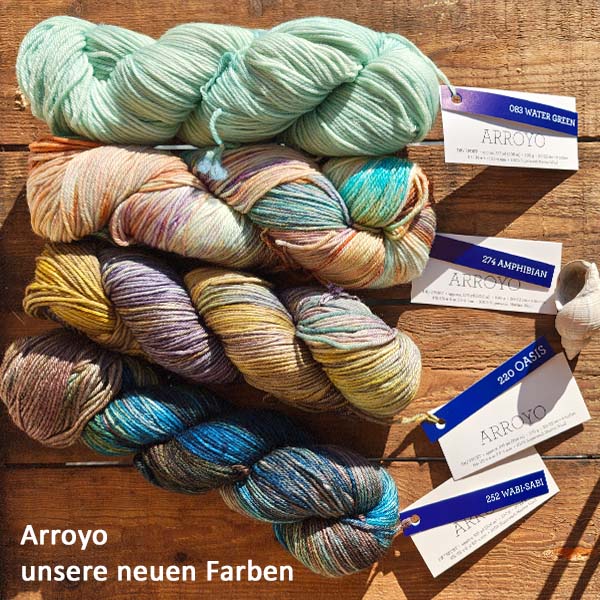 Wolle: "Arroyo" / malabrigo - Nd 3.5 bis 4.5 - superwash Merino handgefärbt, mulesingfrei - 100 g à 306 m – Bild 7