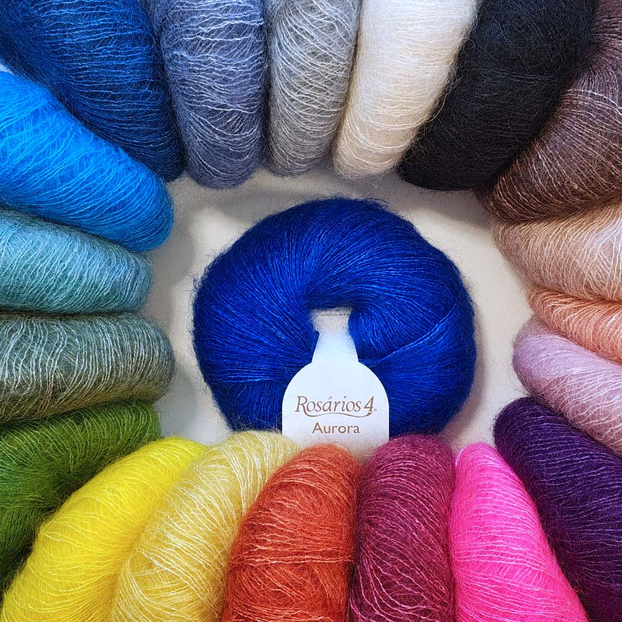 Wolle: "Aurora" / Rosários4 - Kid Mohair mit Seide - Nadel 3.5 bis ? - Flauschgarn - 25 g à 210 m – Bild 11