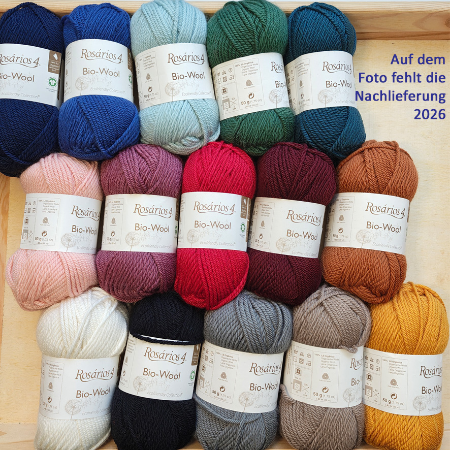 Wolle: "Bio Wool" / Rosários4 - Nadel 5-5.5 / GOTS zertifiziert - 50 g à 82 m – Bild 32