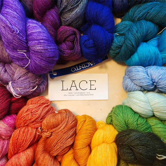 Wolle: "Lace" / malabrigo - Baby Merinowolle mulesingfrei, handgefärbt - 50 g à 430 m - Nd 2-3.5