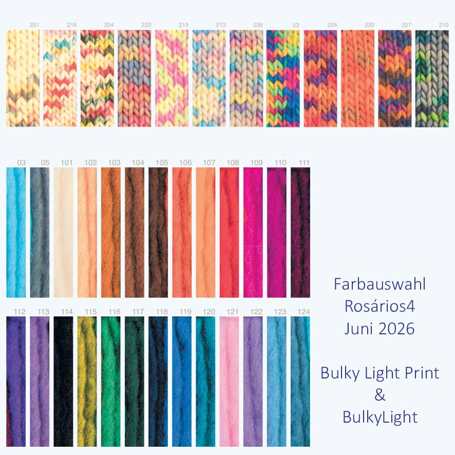 Wolle: "Bulky Light (Print)" / Rosários4 - super bulky - Nadelstärke 10-12- (handbedruckte) Schurwolle / 100 g à 60 m – Bild 20