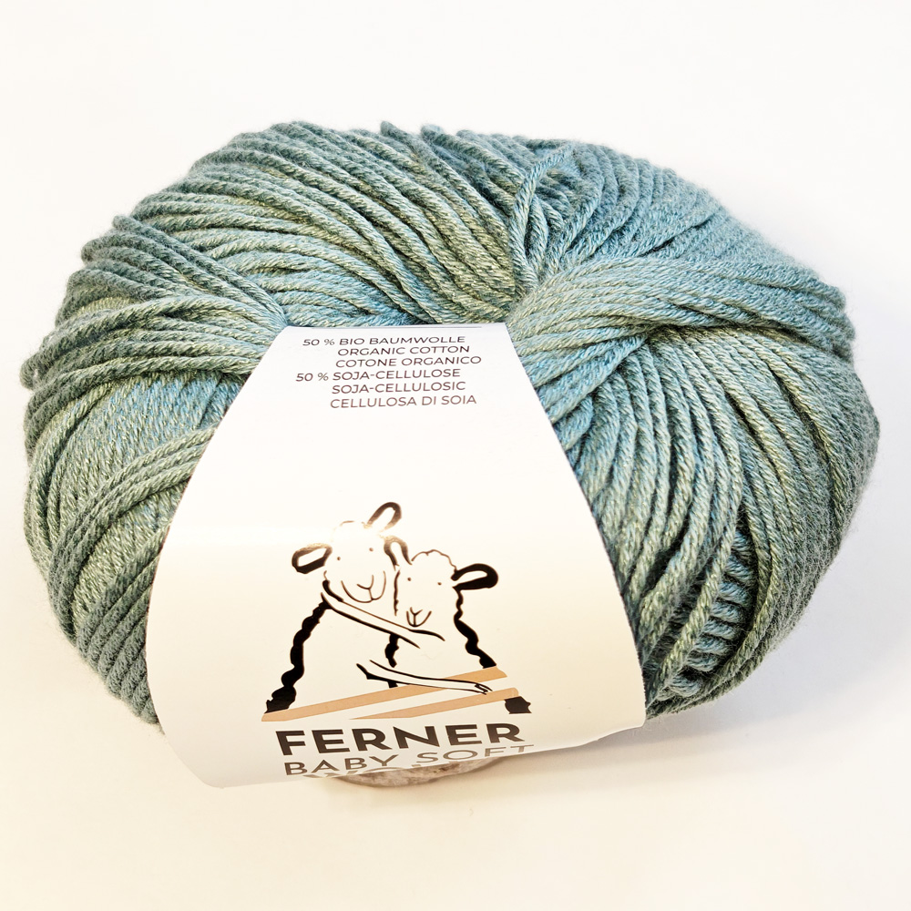 Wolle: "Baby soft" / Ferner - Nadel 3-3,5 - Bio Baumwolle & Soja - 50 g à 135 m - veganes Sockengarn – Bild 7