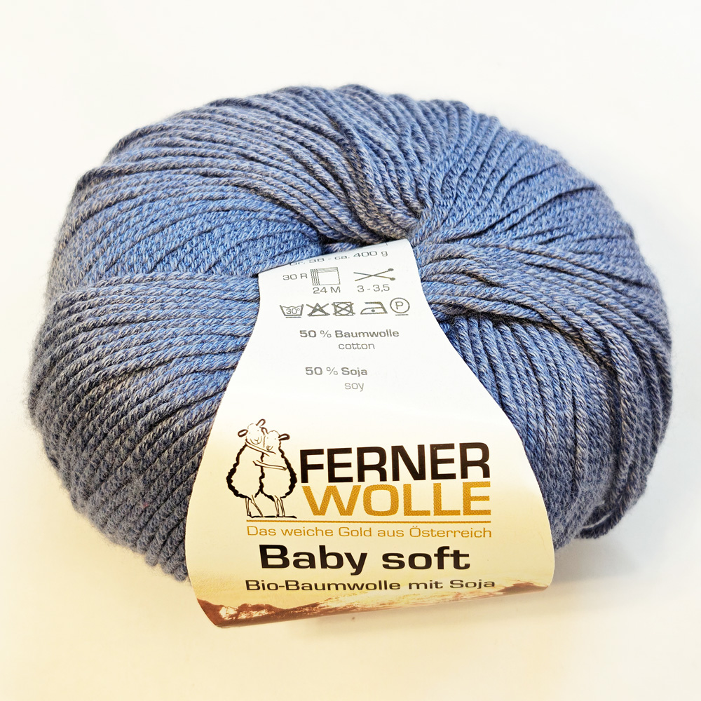Wolle: "Baby soft" / Ferner - Nadel 3-3,5 - Bio Baumwolle & Soja - 50 g à 135 m - veganes Sockengarn – Bild 6