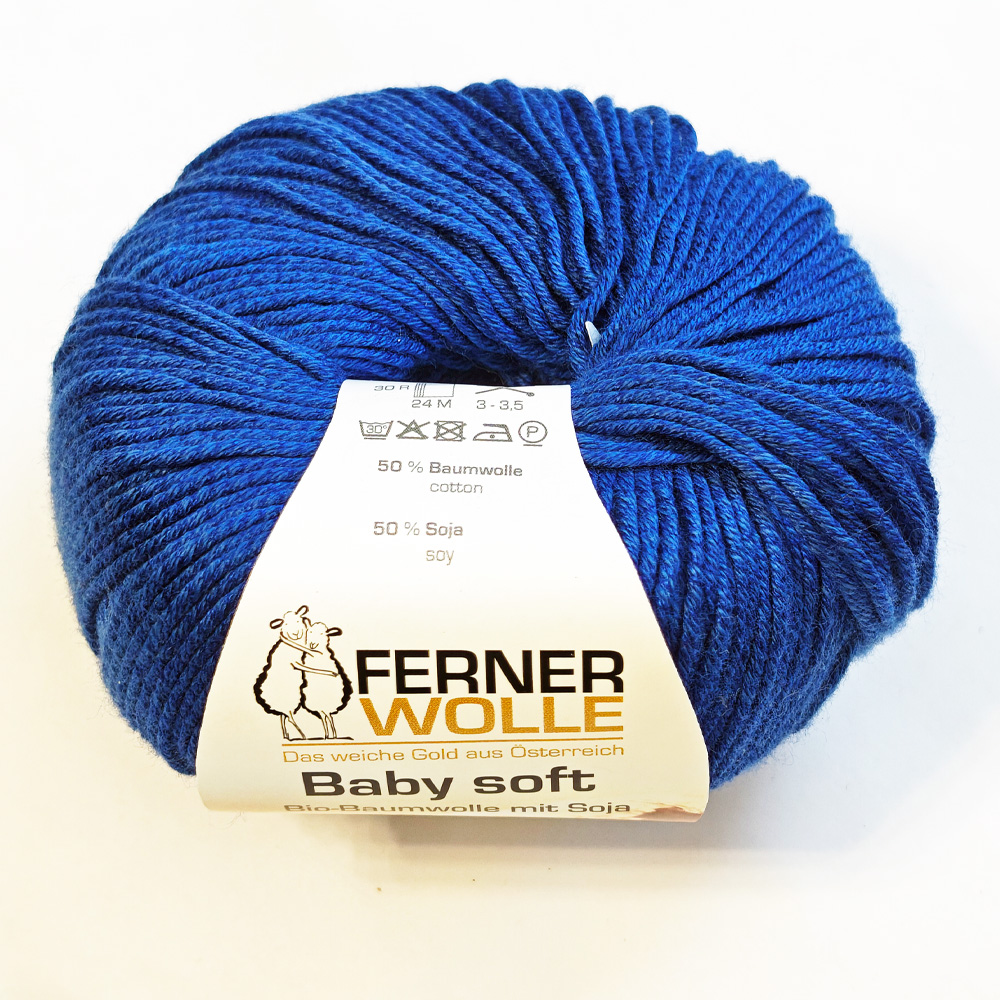 Wolle: "Baby soft" / Ferner - Nadel 3-3,5 - Bio Baumwolle & Soja - 50 g à 135 m - veganes Sockengarn – Bild 5