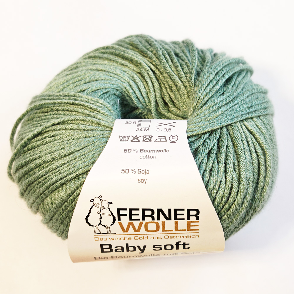 Wolle: "Baby soft" / Ferner - Nadel 3-3,5 - Bio Baumwolle & Soja - 50 g à 135 m - veganes Sockengarn – Bild 10