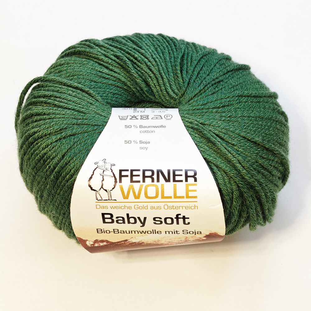 Wolle: "Baby soft" / Ferner - Nadel 3-3,5 - Bio Baumwolle & Soja - 50 g à 135 m - veganes Sockengarn – Bild 12