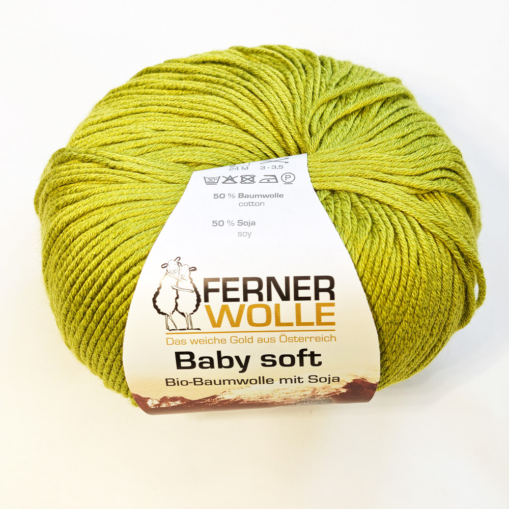 Wolle: "Baby soft" / Ferner - Nadel 3-3,5 - Bio Baumwolle & Soja - 50 g à 135 m - veganes Sockengarn – Bild 13