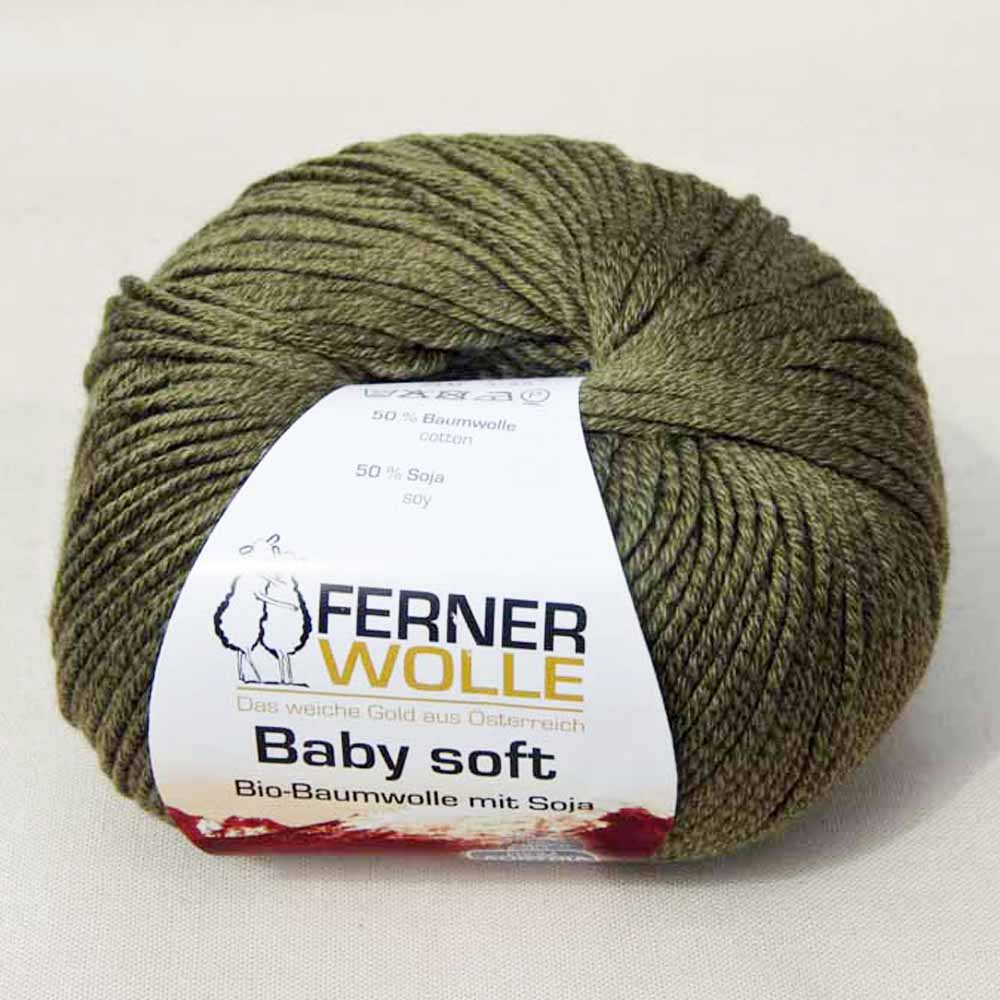 Wolle: "Baby soft" / Ferner - Nadel 3-3,5 - Bio Baumwolle & Soja - 50 g à 135 m - veganes Sockengarn – Bild 11
