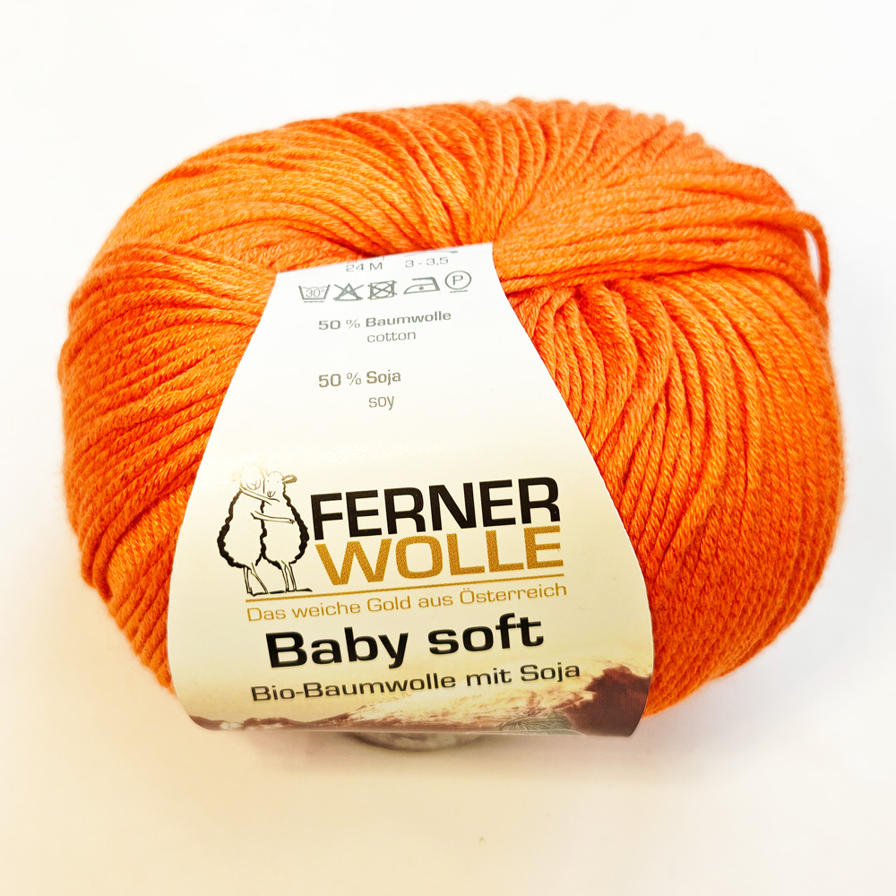 Wolle: "Baby soft" / Ferner - Nadel 3-3,5 - Bio Baumwolle & Soja - 50 g à 135 m - veganes Sockengarn – Bild 17