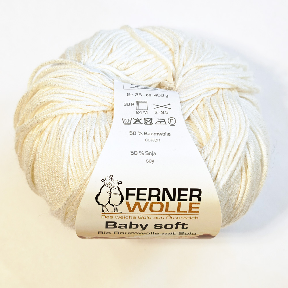 Wolle: "Baby soft" / Ferner - Nadel 3-3,5 - Bio Baumwolle & Soja - 50 g à 135 m - veganes Sockengarn – Bild 29