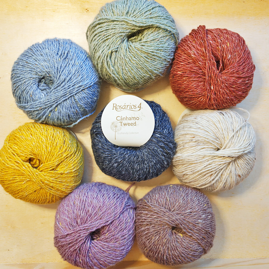 Wolle: "Cânhamo Tweed" / Rosários4 - Merino mulesingfrei/ Alpaca/ Hanf/ Viscose - Nadel 3.5-4 - 50 g à ca. 130 m – Bild 2