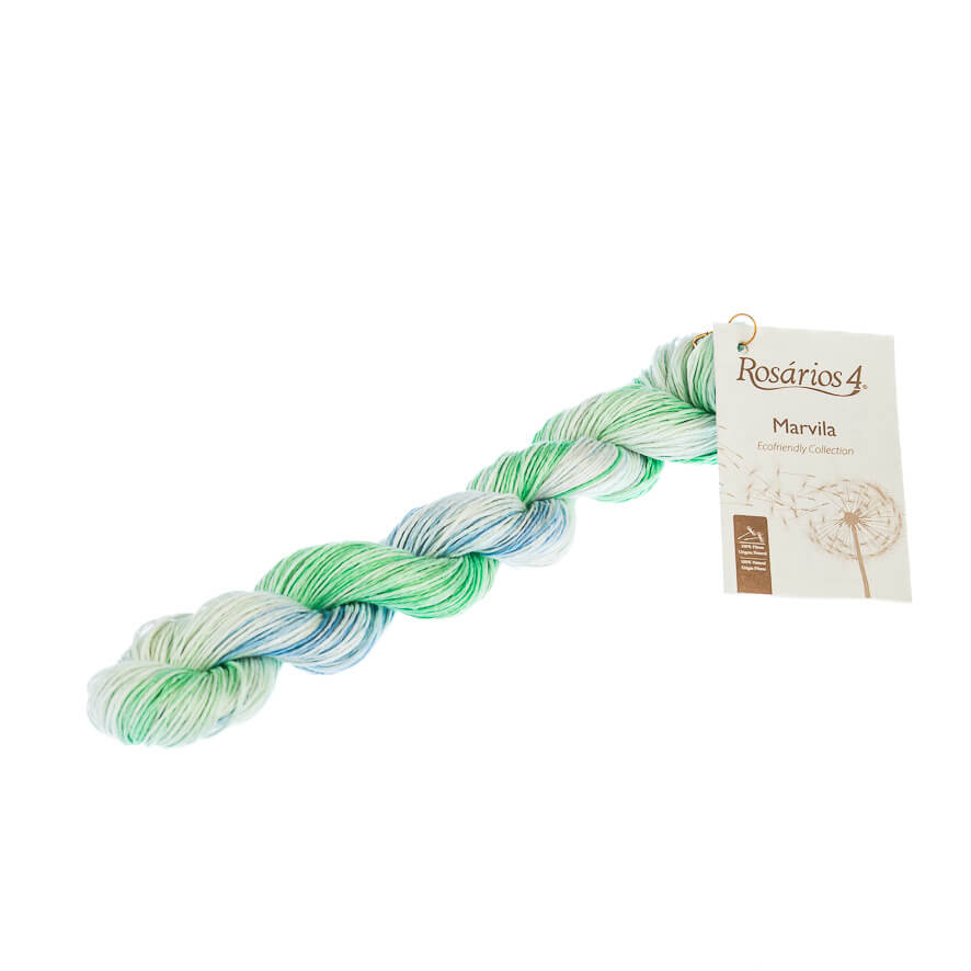 Wolle: "Marvila" / Rosários4 - 3.5-4 / reines Leinen handgefärbt, vegan / 50 g à ca. 125 m – Bild 4