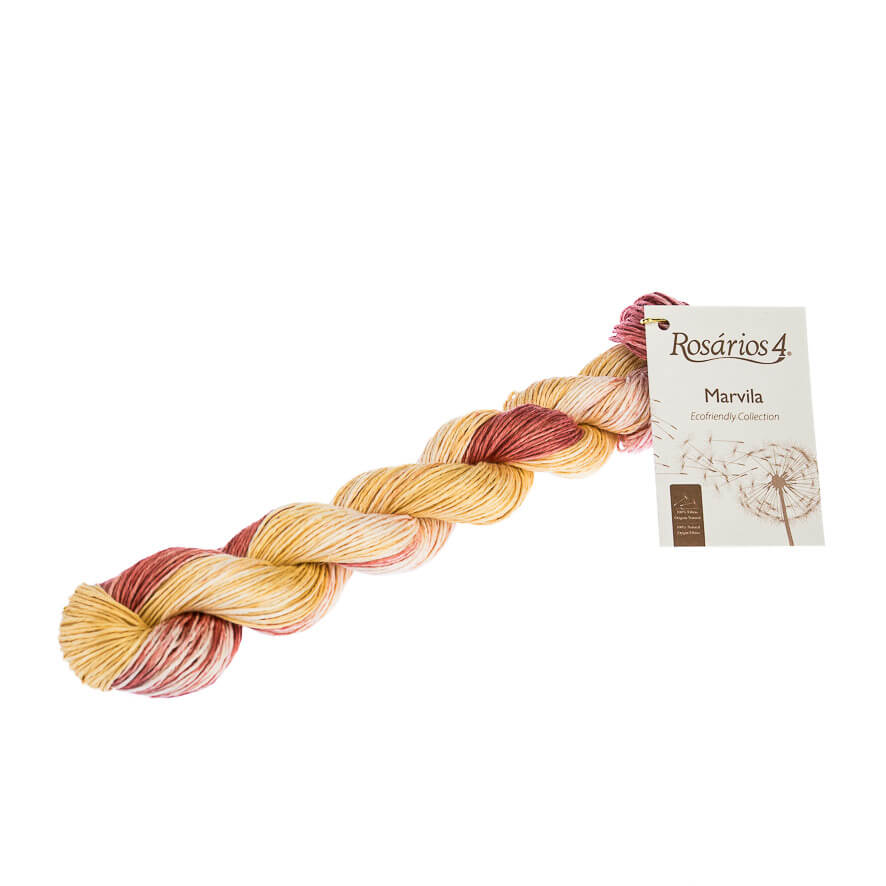 Wolle: "Marvila" / Rosários4 - 3.5-4 / reines Leinen handgefärbt, vegan / 50 g à ca. 125 m – Bild 8