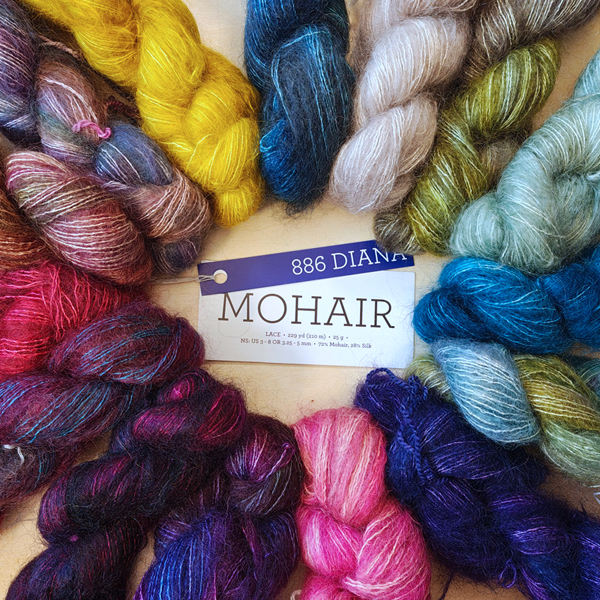 Wolle: "Mohair" / malabrigo - Nd 3.25-5/ Mohair-Seide / handgefärbt / 25 g à ca. 210 m
