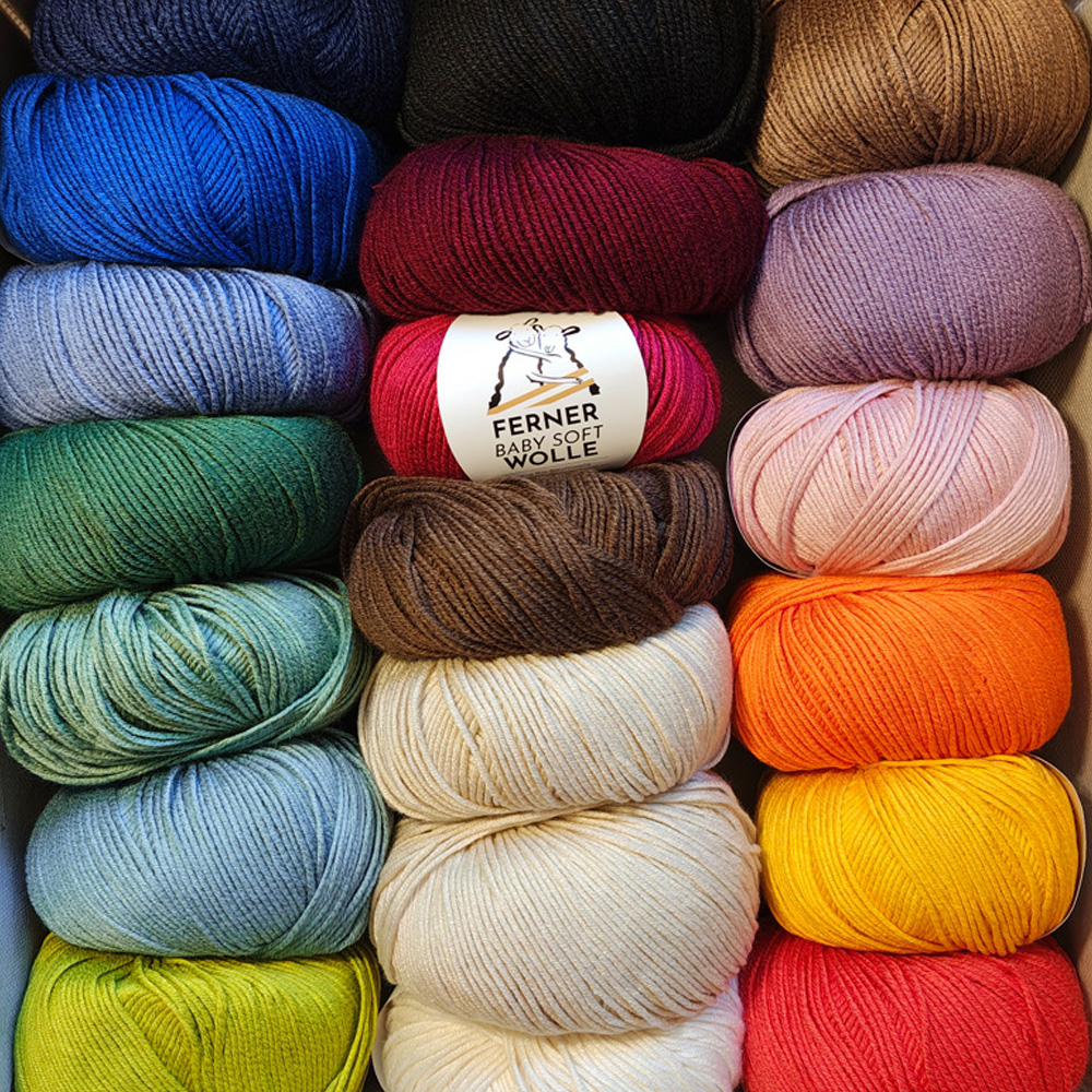 Wolle: "Baby soft" / Ferner - Nadel 3-3,5 - Bio Baumwolle & Soja - 50 g à 135 m - veganes Sockengarn – Bild 32