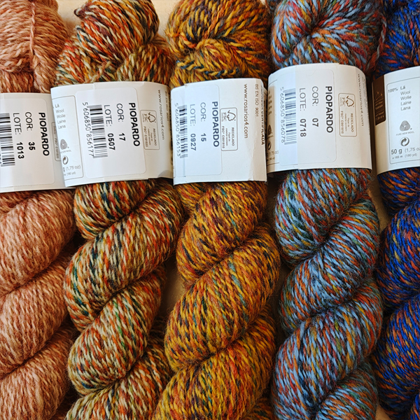 Wolle: "Piopardo" / Rosários4 / Nd 3-5 / portugiesische Schafwolle - 50 g à 165 m - buntes Garn - handbedruckt – Bild 10