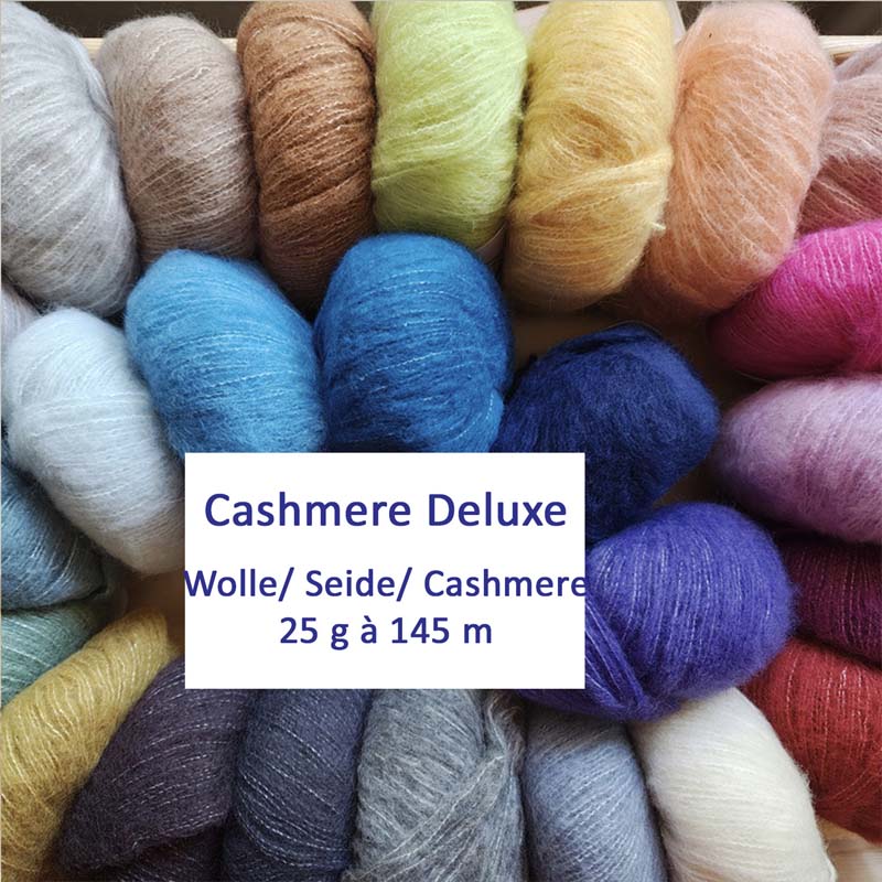 Wolle: "Cashmere Deluxe" / Ferner/ Nadel 3-5/ dickeres Woll-Flauschgarn / 25g à 145m