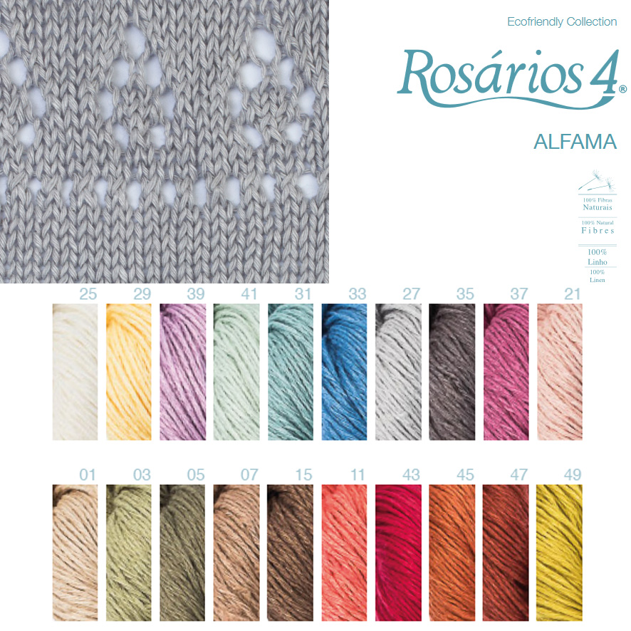Wolle: "Alfama" / Rosários4 - Nd 3.5 bis 4 - 100 % Leinen - 50 g ~125 m – Bild 17