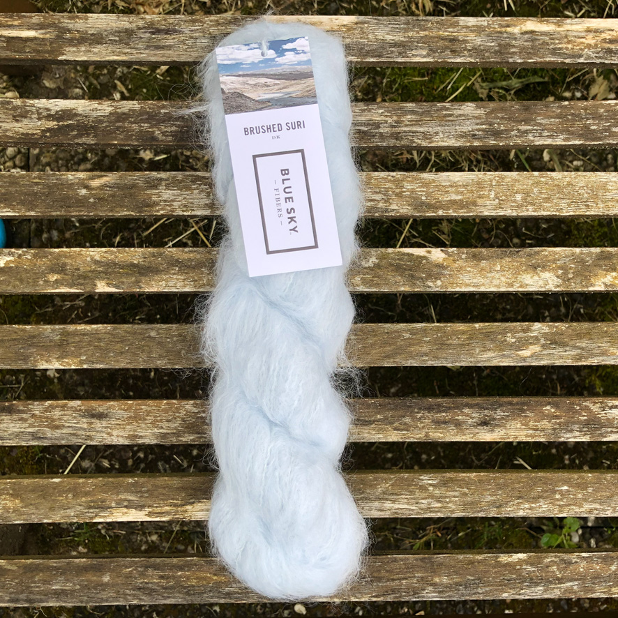 Wolle: "Brushed Suri" - Blue Sky - Fibers - Nd 3.5-8 - Alpaca/ Merino/ Bambus - Flausch - 50 g à ca 130 m – Bild 5