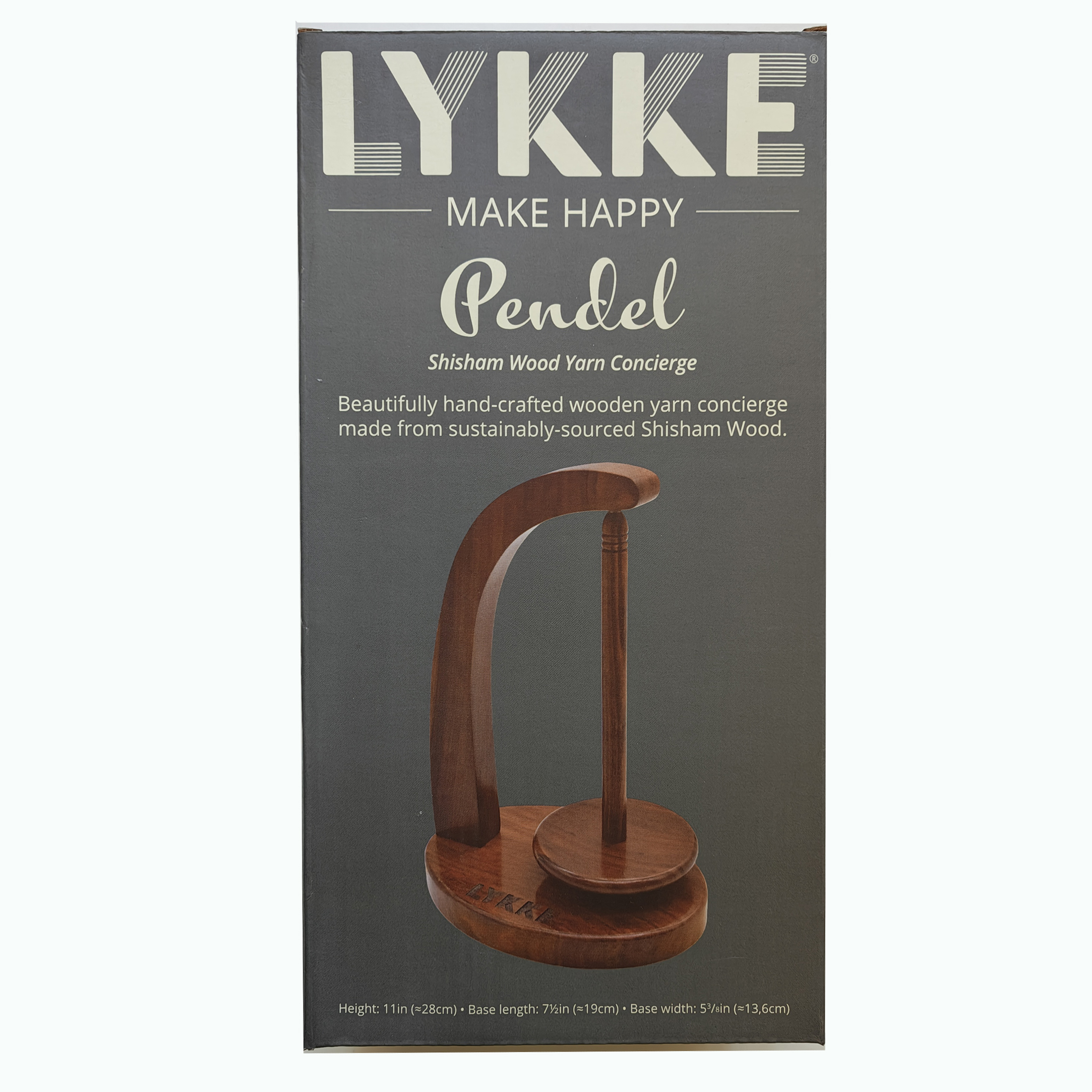 Strickzubehör: Pendel - Wollknäulhalter - Wollbox/ LYKKE - handgearbeitetes poliertes Holz – Bild 11