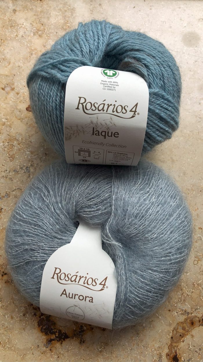 Strickpaket: "Starfish" Happy Ringlets aus Iaque & Aurora - Rosários4 - 3.75 - Kit: Anleitung und Garn - Stola, Umschlagtuch, Schal, Umhang – Bild 8
