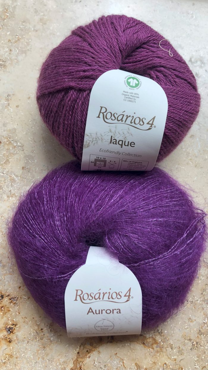 Strickpaket: "Starfish" Happy Ringlets aus Iaque & Aurora - Rosários4 - 3.75 - Kit: Anleitung und Garn - Stola, Umschlagtuch, Schal, Umhang – Bild 2