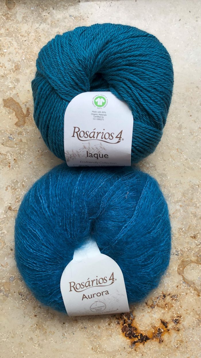 Strickpaket: "Starfish" Happy Ringlets aus Iaque & Aurora - Rosários4 - 3.75 - Kit: Anleitung und Garn - Stola, Umschlagtuch, Schal, Umhang – Bild 11