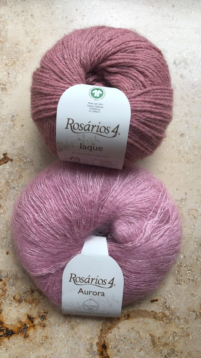 Strickpaket: "Starfish" Happy Ringlets aus Iaque & Aurora - Rosários4 - 3.75 - Kit: Anleitung und Garn - Stola, Umschlagtuch, Schal, Umhang – Bild 3