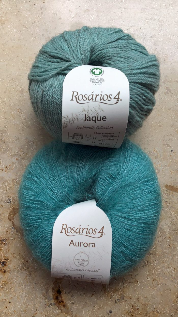 Strickpaket: "Starfish" Happy Ringlets aus Iaque & Aurora - Rosários4 - 3.75 - Kit: Anleitung und Garn - Stola, Umschlagtuch, Schal, Umhang – Bild 10