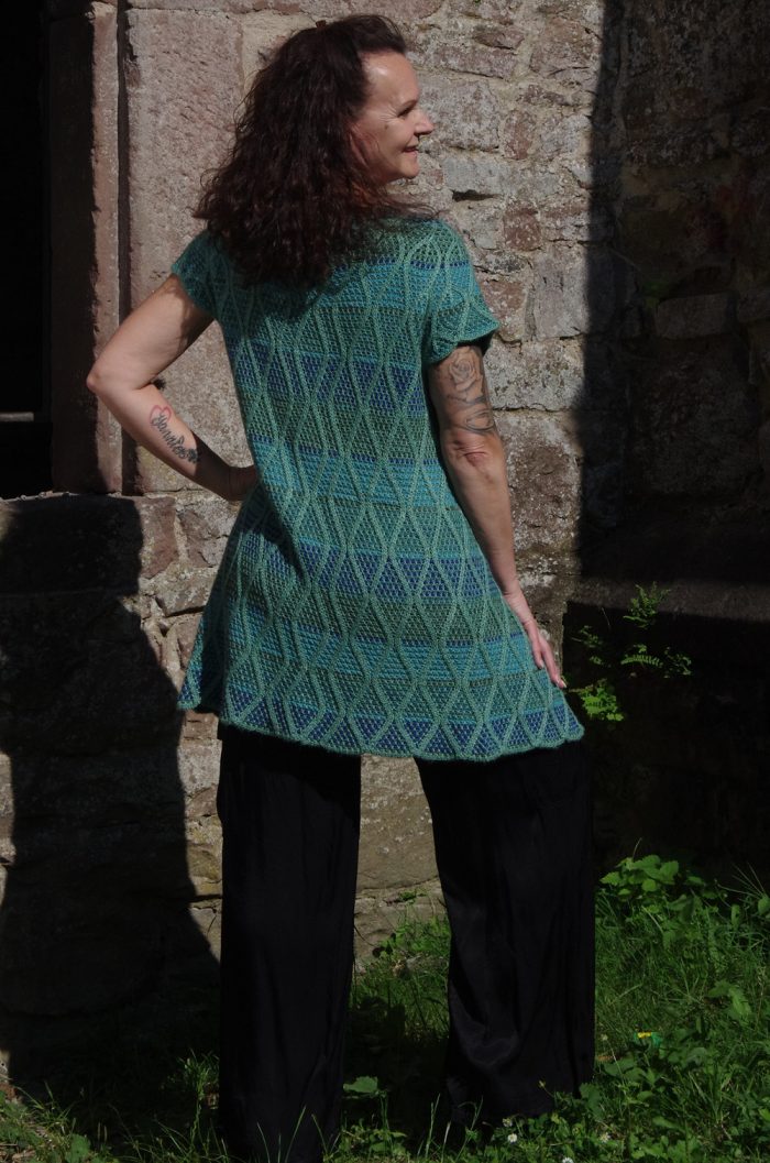 Oberteil: "Nubes" Vest - Alpaka & Seide - Größe S/M - Langweste/ Cardigan – Bild 8