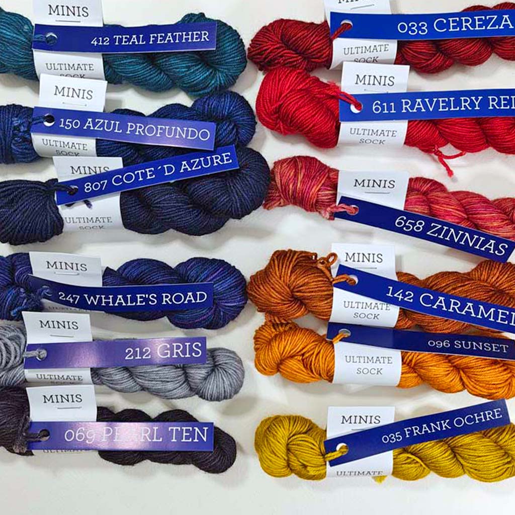 Wolle: "Ultimate Sock Minis"/ malabrigo - Nadel 2.25 - 3.25 / Sockenwolle/ handgefärbt/ superwash/ ca. 20 g ~ 77 m – Bild 2