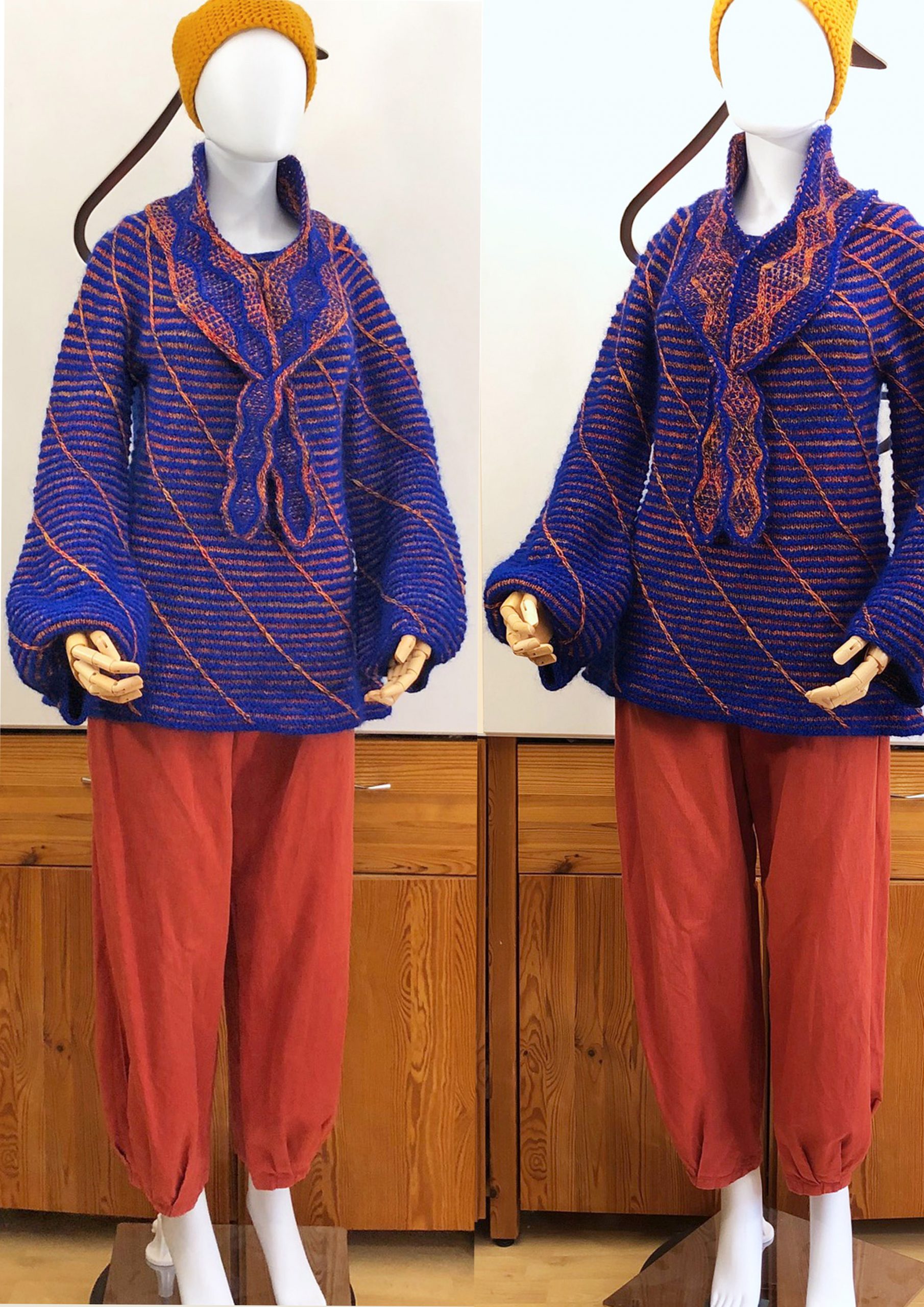 Pulli: "Nordic Spiral" Jumper im Pisces Colour Muster / Portugiesische Wolle & Mohair/ StrickStrandDesign / Piopardo & Bruma – Bild 2