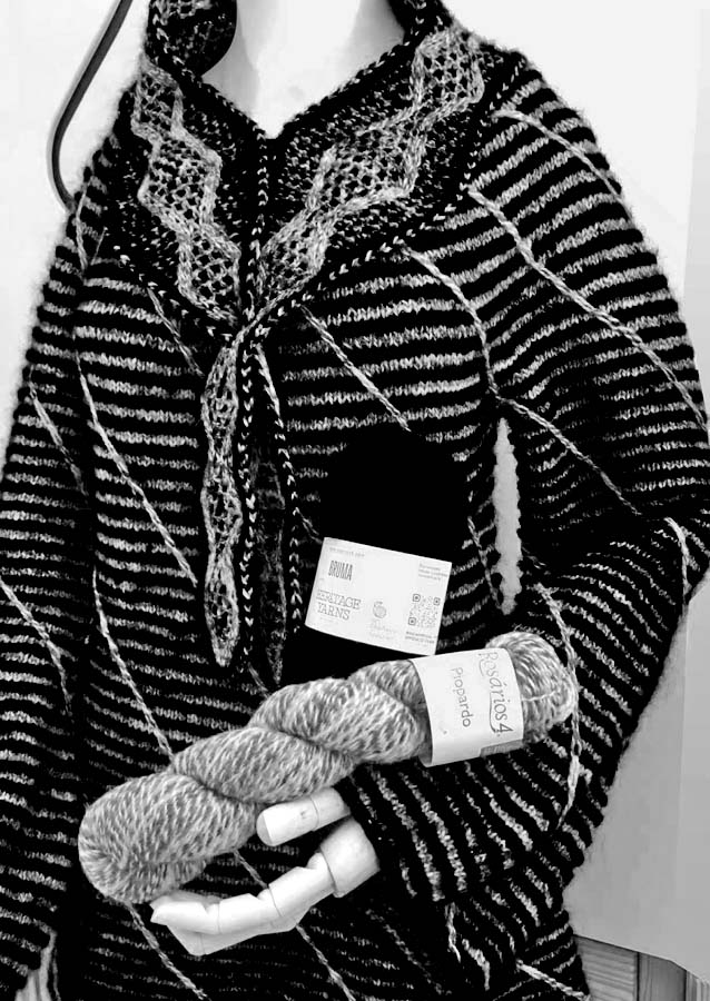 Pulli: "Nordic Spiral" Jumper im Pisces Colour Muster / Portugiesische Wolle & Mohair/ StrickStrandDesign / Piopardo & Bruma – Bild 7