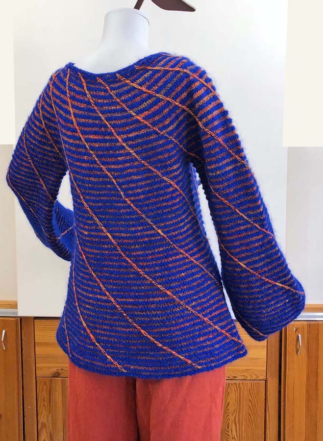 Pulli: "Nordic Spiral" Jumper im Pisces Colour Muster / Portugiesische Wolle & Mohair/ StrickStrandDesign / Piopardo & Bruma – Bild 8