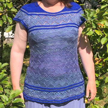 "Zig-Zag" Tunika aus Seide, Feinmerino & Kaschmir / StrickStrandDesign – Bild 4