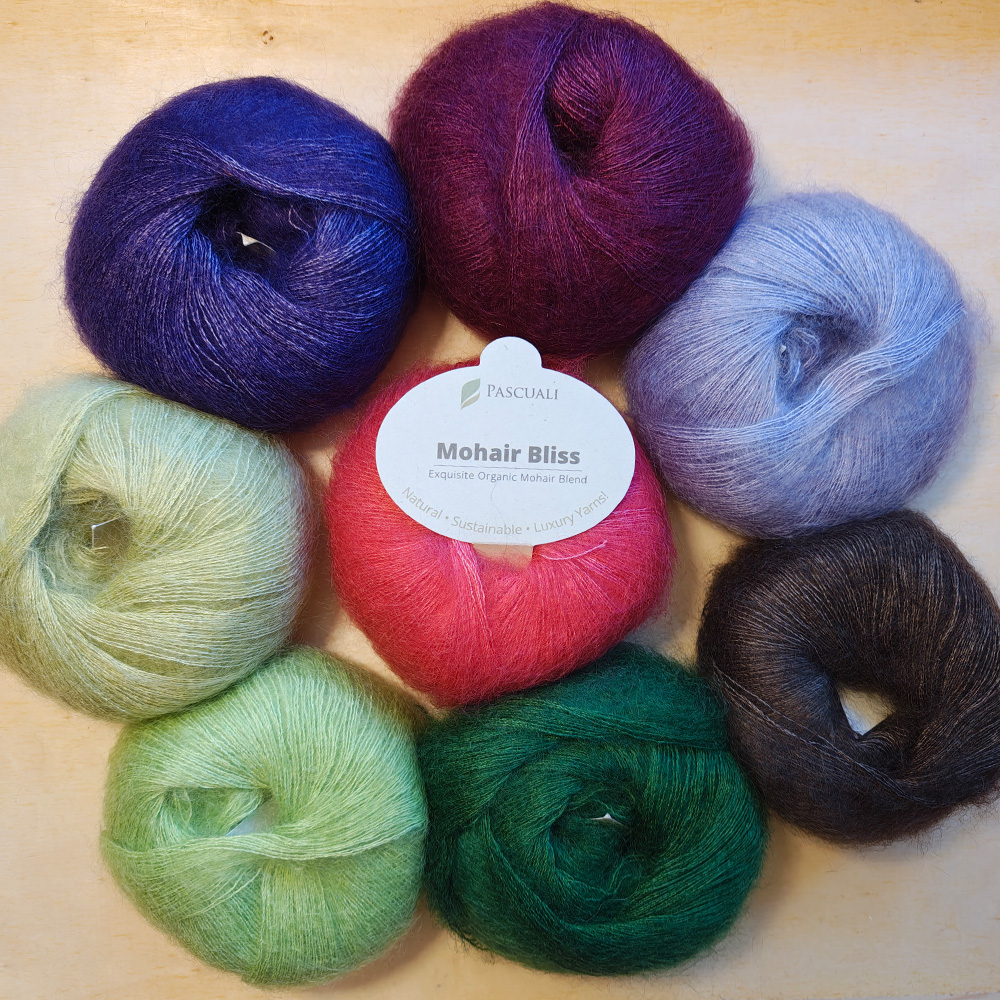 Wolle: "Mohair Bliss" - Pascuali - Nd. 3-5 - flauschige Transparenz oder Beilaufgarn - zertifiziertes Mohair - 25 g à ~ 300 m – Bild 2